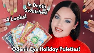 Oden's Eye Holiday Palettes! 4 Looks & Indepth Swatches ✨