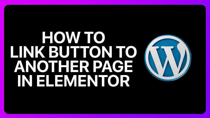How To Link Button To Another Page In WordPress Elementor Tutorial