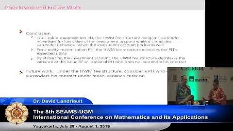 The 8th SEAMS-UGM International Conference on Mathematics and Its Applications