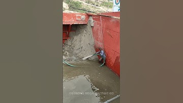 Barge Unloading / Sand is Being Unloaded from Barge with Powerful Pipe Machine’s Part- 84