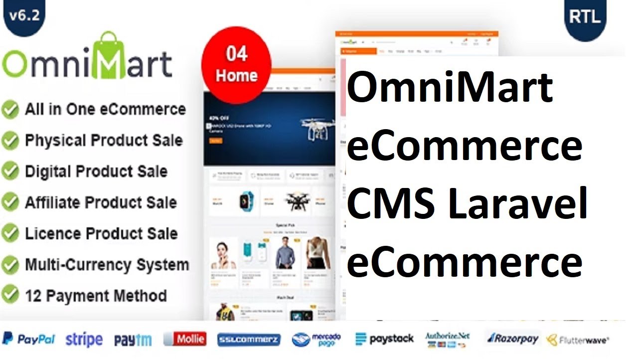 OmniMart eCommerce CMS Laravel eCommerce script