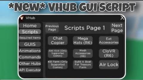 ROBLOX VHUB GUI UPDATED SCRIPT | Arceus X 2.0