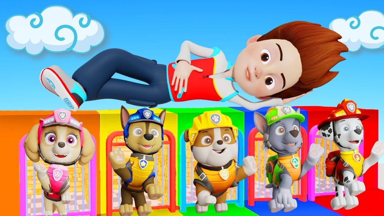 PAW Patrol Mighty Pups Guess The Right Door ESCAPE ROOM CHALLENGE Game Funny 3d Animals