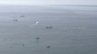 Sail Boston: Sky5 over the Parade of Sail