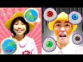 【寸劇】みこちゃんばっかりズルい!地球グミと交換しよう きらこだけなんか変!?不思議なダンボール自販機で目玉ばかり出てくる? 教育