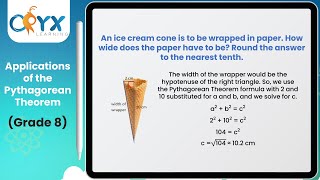 Applications of the Pythagorean Theorem | Grade 8 Math | Oryx Learning