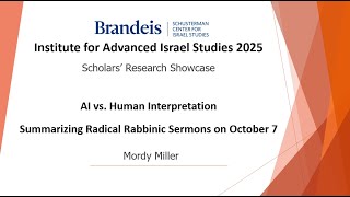 IAIS 2025 Digital Humanities Showcase: Mordy Miller