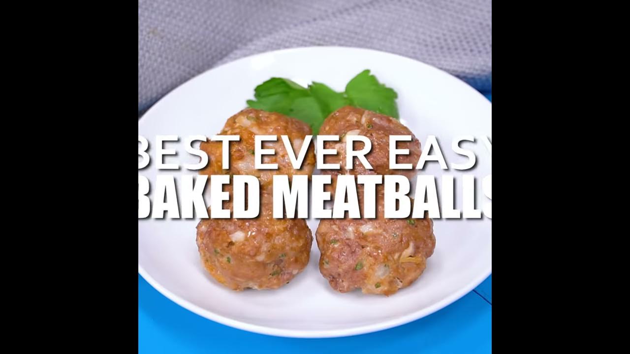 Best Ever Easy Baked Meatballs - YouTube
