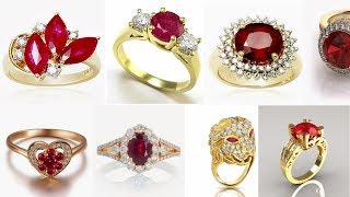 Famous Traditional Ruby ring jewelry || Ruby Engagement Rings | Ruby Rings For Women | Gold Ring Collection Wealth