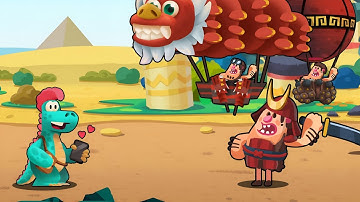 All Samurai Caveman Defeated - Dino Bash 2 Travel Through Time