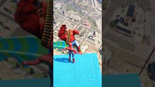 Spiderman vs Devil Hulk Water Slide Challenge gtav