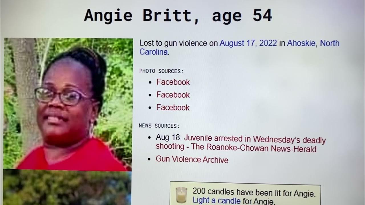 AHOSKIE, NC AUG. 17, 2022, ANGIE BRITT 54 JUVENILE AGE 16 ARRESTED FOR THE SHOOTING DEATH! YouTube