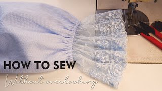 🎀How To Sew Lace Ruffle Sleeve Without Overlocking Neatly & Clearly | Sewing Technique For Beginners