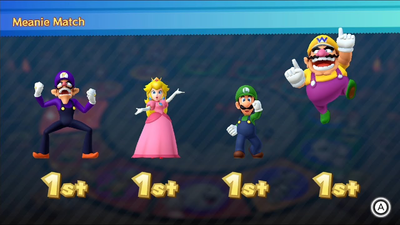 Mario Party 10 - Coin Challenge (Who is win?) Waluigi vs Peach vs Luigi vs Wario #50