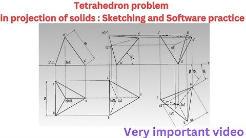 Tetrahedron problem in Projection of Solids: Sketching and Software Practice