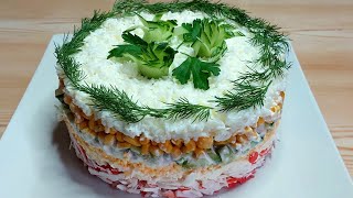 Крабовый салат на Праздничный стол! Супер вкусный и красивый!