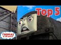 Thomas  friends uk  top 5 crashes  best of thomas highlights  kids cartoon