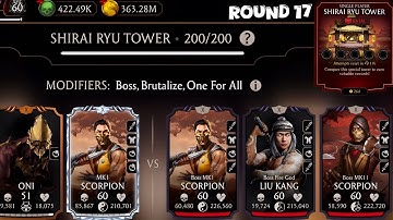 Fatal Shirai Ryu Tower Boss Battle 200 & 160, 180 Fight + Rewards MK Mobile | Team MK1