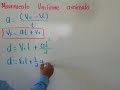 Formulas del Movimiento Uniforme Acelerado