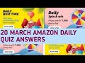 Amazon Daily Quiz Answer 20  March 2025 And Daily Spin  And  Quiz Answer
