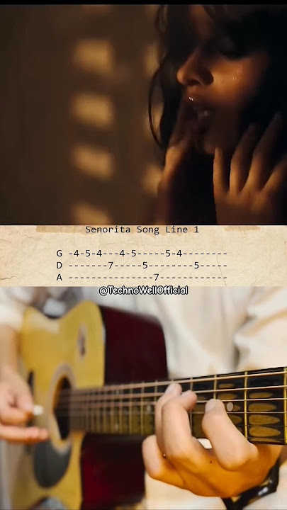 Senorita Tabs, Tutorial & BGM..❤️#guitar #guitarist #guitarcover #guitartabs #guitarlesson #senorita