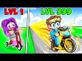 Level 1 vs level 999 fastest bike in roblox