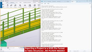 Exporting a Project to a KISS file Format in Tekla Structures _NO PLUGIN NEEDED