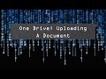 Onedrive uploading a document