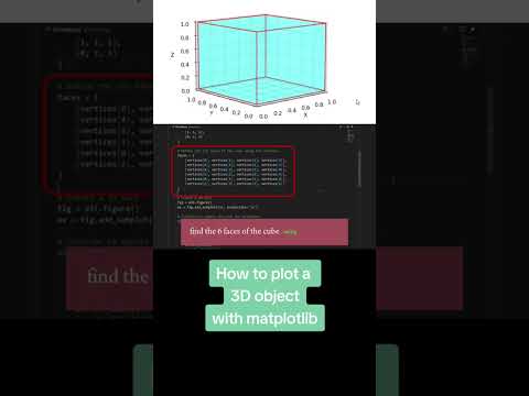 How to make a 3D object using matplotlib - Python #python #animation #programming #matplotlib #3d