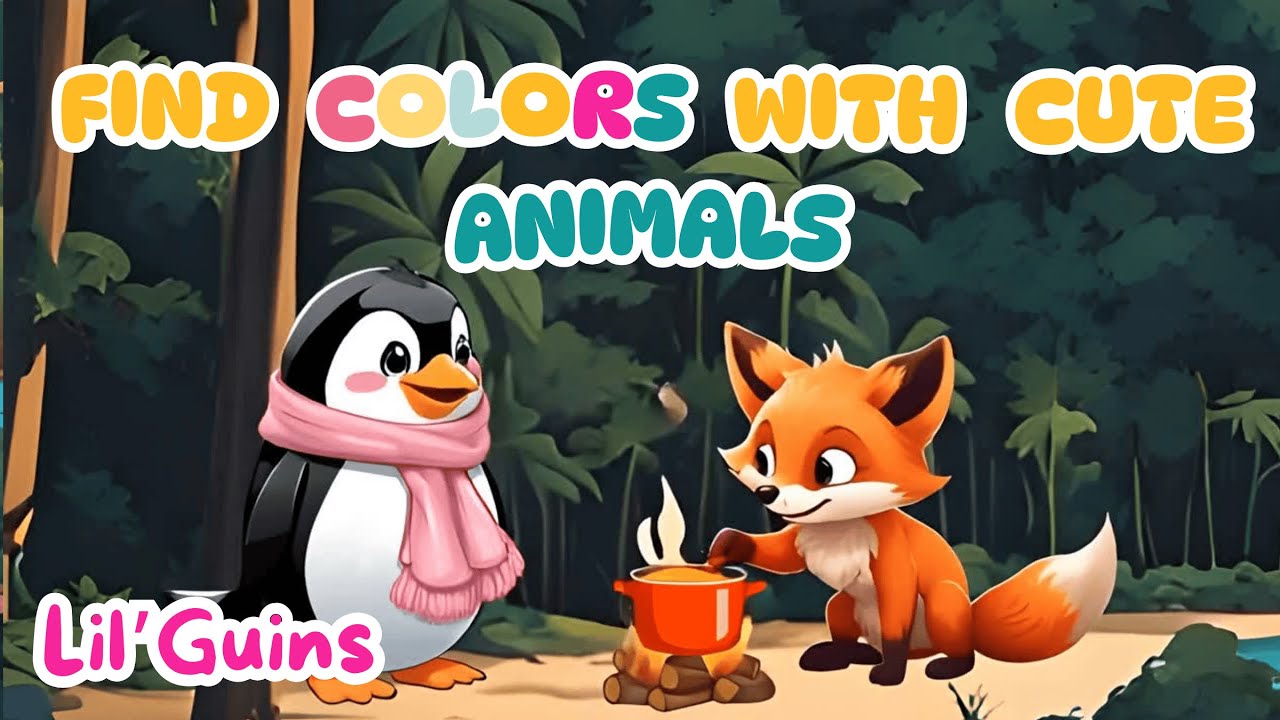 Learn Colors in Nature with Lil’Guins | Rhymes & Animal Friends for Kids | Toddlers