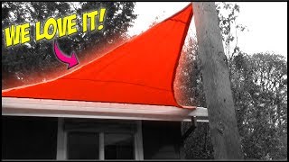 HOW TO INSTALL A SHADE SAIL.