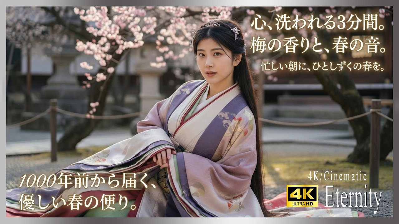 Angelique Yuu [4K] 【朝の癒やし】梅の香りに包まれて。学問の神様が愛した「春の兆し」と道真公の物語｜Yuu's Morning Radio 携帯サイズ