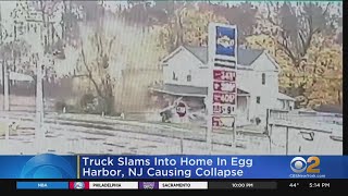 Dump Truck Slams Into A New Jersey Home