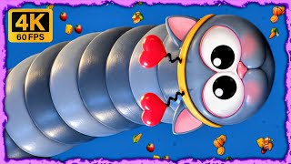 Worms Zone io Best cute Snake gameplay | Snake Game | Rắn Săn Mồi #127 game ular saamp wala game screenshot 4