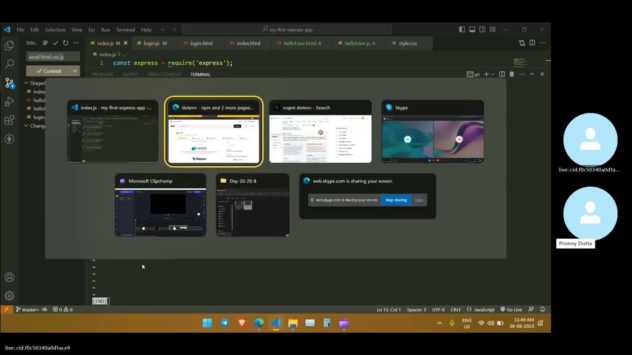 Day 23 Express JS: Templating using EJS (Embedded JavaScript) - YouTube