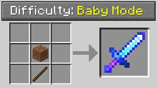 I BEAT MINECRAFT ON BABY DIFFICULTY!! screenshot 2