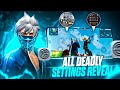 MY ALL DEADLY 💀 SETTINGS ⚙️ + FASTEST COUSTOM HUD + SECRET 🤫 NO RECOIL SENSI REVEAL ☠️ FREE FIRE MAX