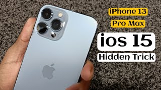 iPhone 13 Pro Max Hidden Trick