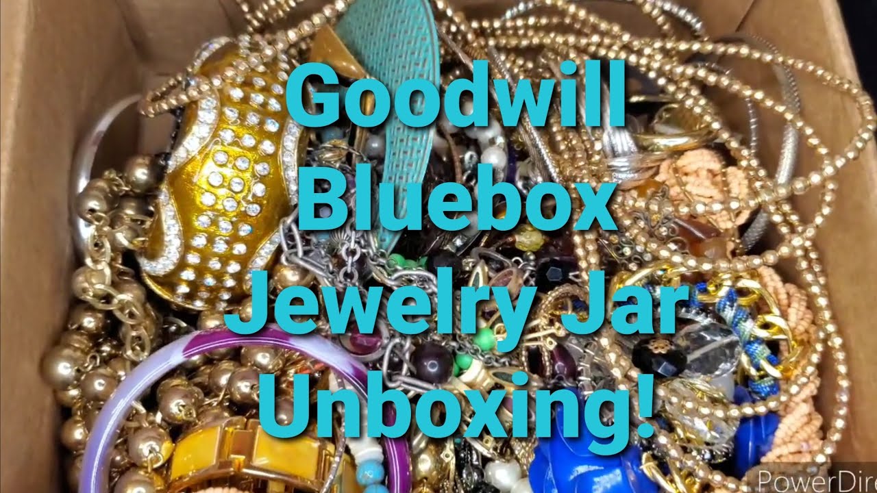 Goodwill Bluebox Jewelry Jar Unboxing from Lake Worth Florida 