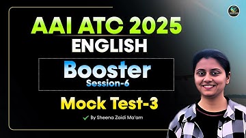 AAI ATC English | Booster Session-6 | AAI ATC English Mock Test #aaiatc2025 #aaiatc