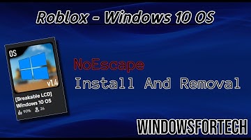 How to Run And Remove NoEscape On Windows 10 Roblox