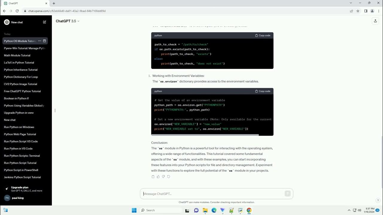 how to use os module in python - YouTube