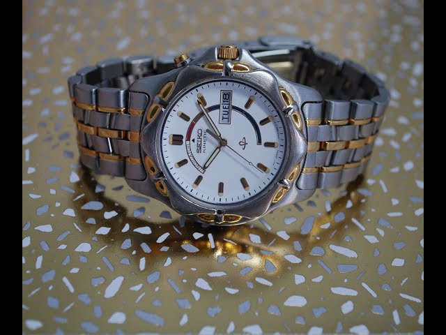 1995 Seiko Kinetic men's vintage watch with original bracelet. Model  reference 5M43-0A70 - YouTube