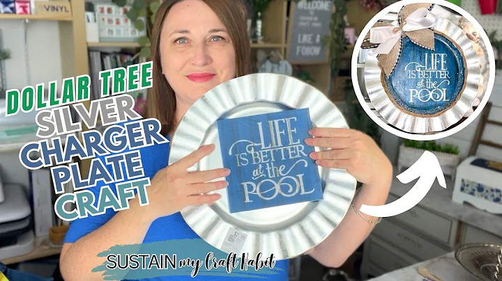 Dollar Tree Charger Plate DIY Hack 🌟 Cute Pool Sign Decor Idea!