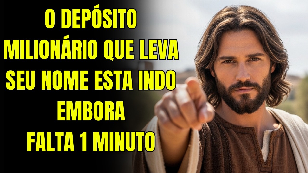 DEUS DIZ: ALERTA! O DEPÓSITO DE DINHEIRO QUE LEVA SEU NOME ESTÁ INDO EMBORA, FALTA SÓ 2 MINUTO
