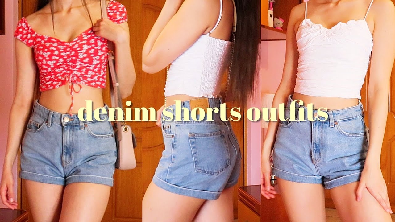 STYLING: HIGH WAISTED DENIM SHORTS  denim shorts outfit ideas 