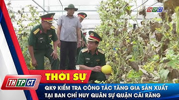 Quân khu 9 kiểm tra công tác tăng gia sản xuất tại Ban chỉ huy Quân sự quận Cái Răng| Cần Thơ TV