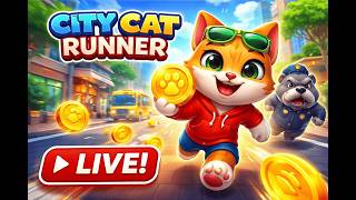 🎮 City Cat Runner Live Stream | Endless Runner Gameplay, High Scores & Fun Challenges 🐱🔥 screenshot 5