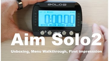 AIM Solo 2 LapTimer - Unboxing, Menu Walkthrough and First Impression