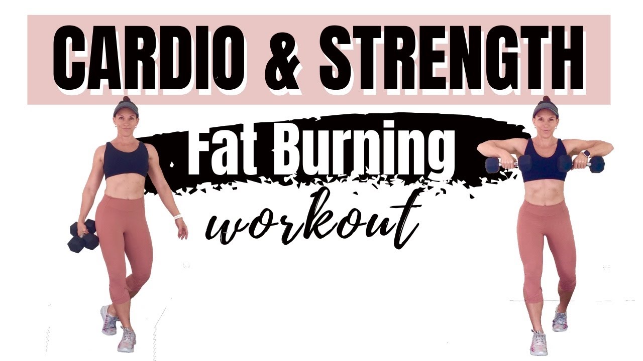FAT BURNING CARDIO & STRENGTH HIIT WITH WEIGHTS 60 Minute Dumbbell